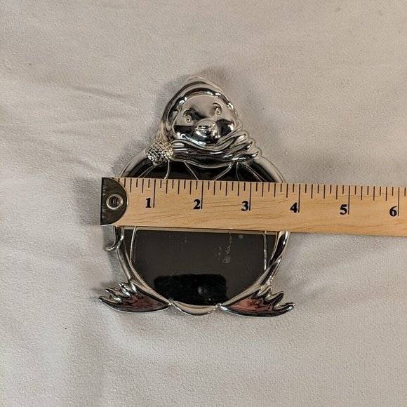 Towle Silverplated Penguin Coaster Silver Christmas Santa Hat Drink Rest Metal - Picture 9 of 9